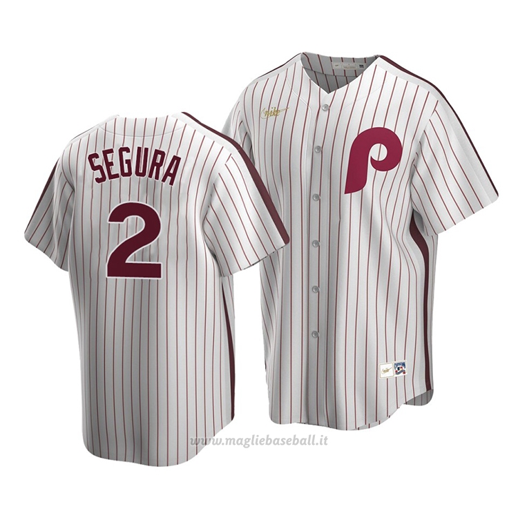 Maglia Baseball Uomo Philadelphia Phillies Jean Segura Cooperstown Collection Primera Bianco